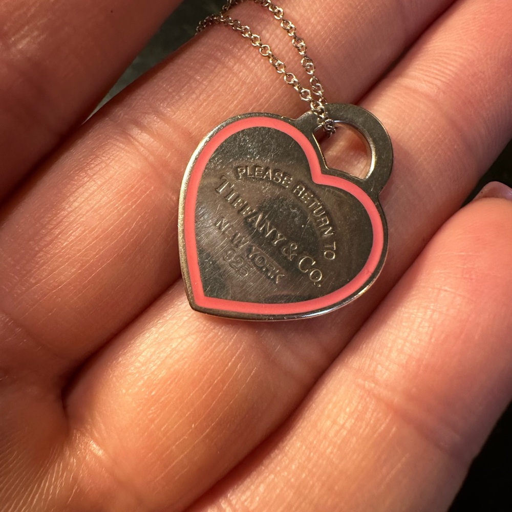 Tiffany please return to Tiffany pink heart necklace